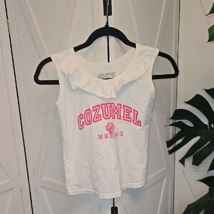 MEXICANA White and Pink Kids Tank Top